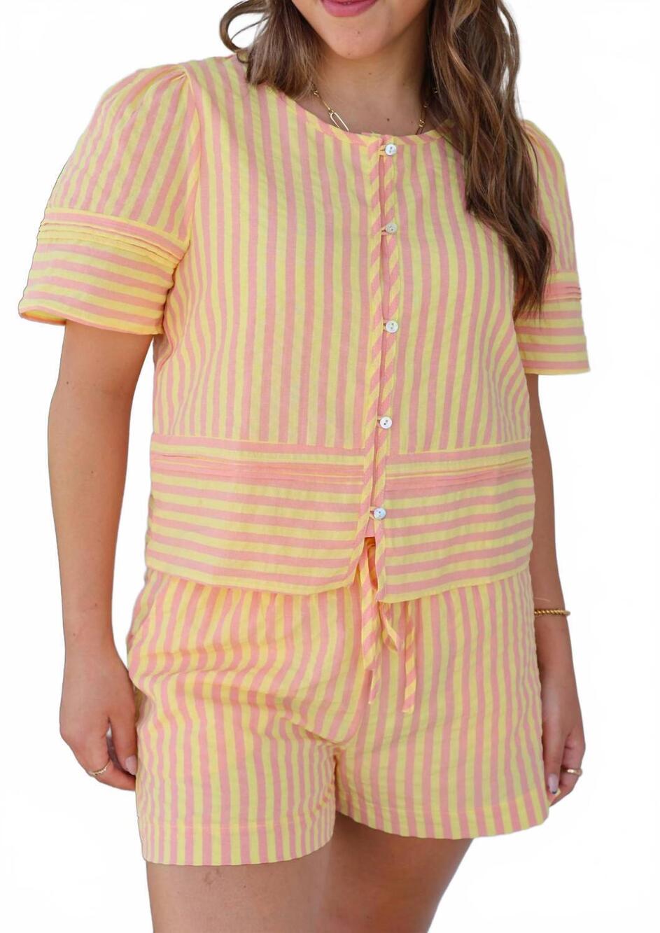NEW ANNIEWEAR the sherbert stripe set in multicolor